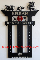 Karate Belt Display Ideas: Karate Belt Display Case: Personalized Tae Kwon Do Belt Display Rack