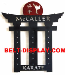 Karate Belt Display: Martial Arts Belt Rack Holder: Tae Kwon do Belt Rack