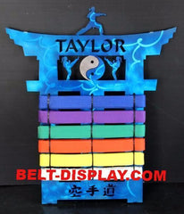 Karate Belt Holder | Expandable Personalized Display Rack | Martial Arts Belt Display