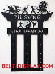 Order Online the Best Selling Karate Belt Display | Personalized Tae Kwon Do Belt Display