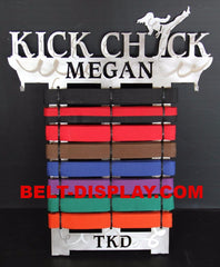 Martial Arts Belt Display / Expandable Personalized Belt Holder