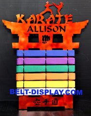 Martial Arts Belt Rack  | Karate Belt Holder | Personalized Belt Rack