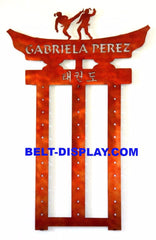 Taekwondo belt display 10 level holder